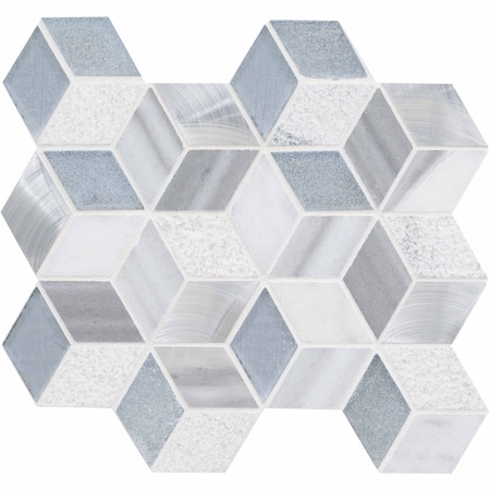 Msi Harlow Cube SAMPLE Glass Mosaic Wall Tile ZOR-MD-0418-SAM